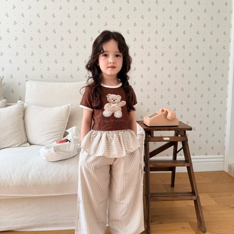 comma/62. teddy two color T-shirt 140-150