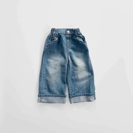 fromi/10. linen rollup denim pants JS-JL