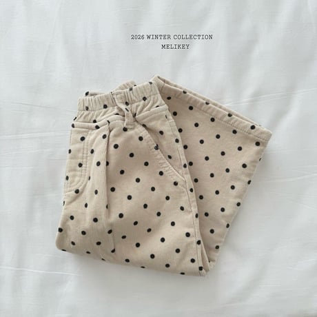 melikey/55. polka_dot corduroy P  XS-XL