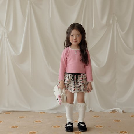 melikey/10. ribbon button T-shirt JS-JM