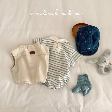 valubebe/60. over denim vest 6M-S