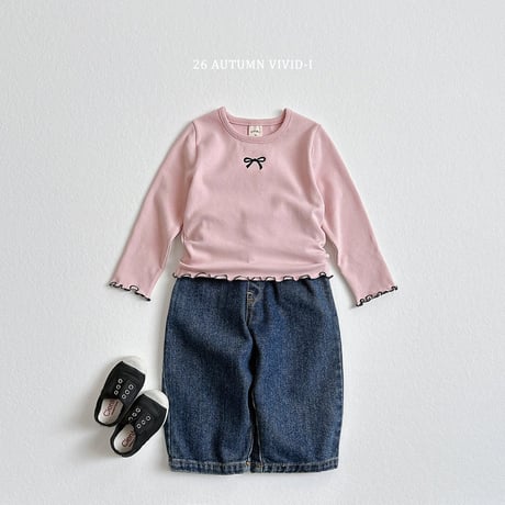 vividi/143. ribbon span nalrari T-shirt XS-XL