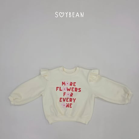 soybean/87. plan ) flower fril man-to-man XS-XL