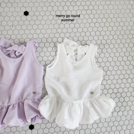 merrygoround/19. ribbon one-piece XS-2XL