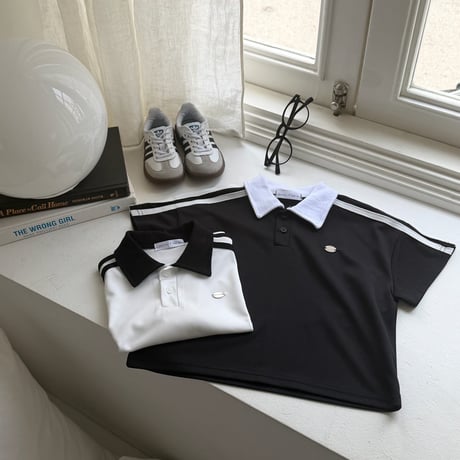 matilda/40. Airy two line collar T-shirt 15-19