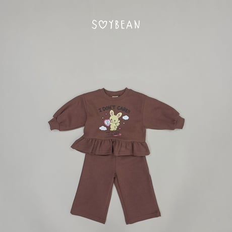 soybean/116. plan ) bunny fril wide updown set XS-XL