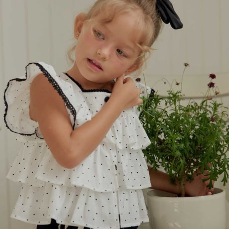 melikey/90. dot kangkang sleeveless blouse JS-JM
