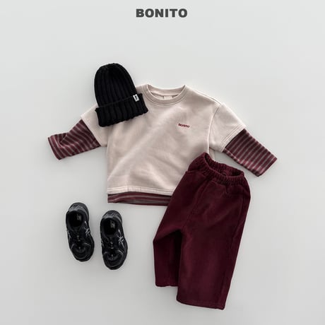 bonito/19. gimo half t rayerd T-shirt 12M-XL