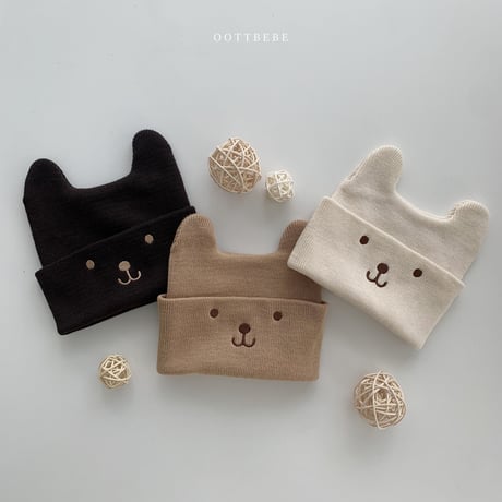 oottbebe/15. bear beanie FREE(3M-2Y)