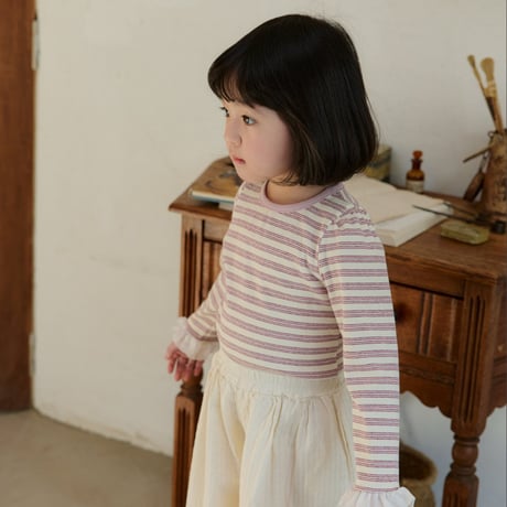 monatelier/30. sweet stripe T-shirt S-2XL