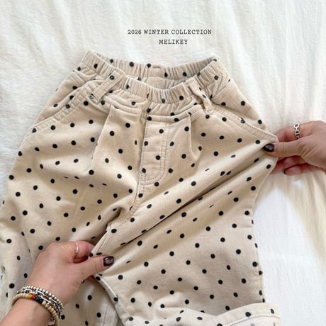 melikey/55. polka_dot corduroy P  XS-XL