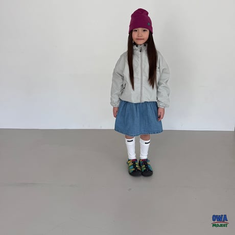 owa/48. denim shirring one-piece JS