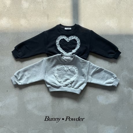 bunnypowder/53. heart man-to-man S-XL