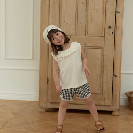 lindo/15. check fril shorts  XS-XL