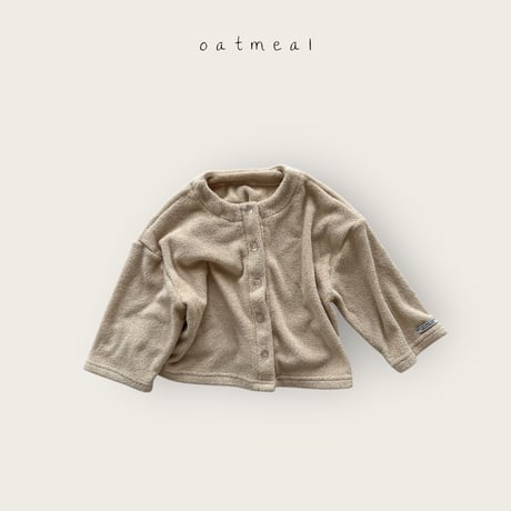oatmeal/3. kids terry cardigan XS-XL
