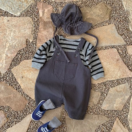 bebeholic/9. day overalls suit S(3-6M)-XL(18-24M)