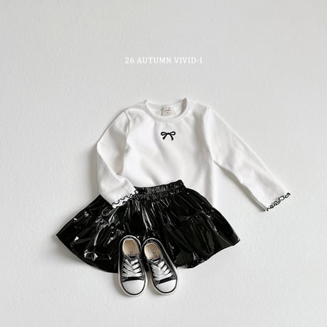vividi/143. ribbon span nalrari T-shirt XS-XL