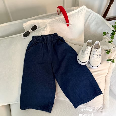 secondmoment/3. denim wide pants S-XL