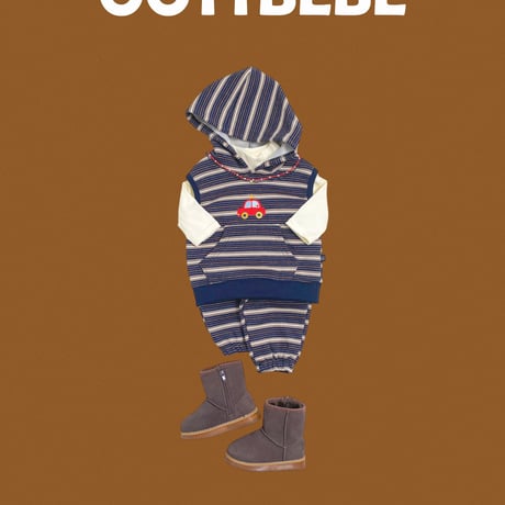 oottbebe/28. kids auto hood updown set XS(0-1Y)-XL(4-5Y)