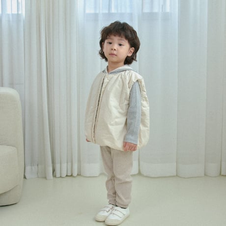 thebeige/1. Band padded vest XXS-L
