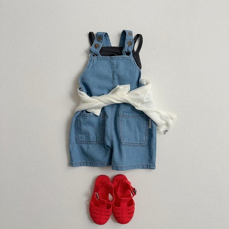 minirobe/8. distressed denim overalls  S-XL