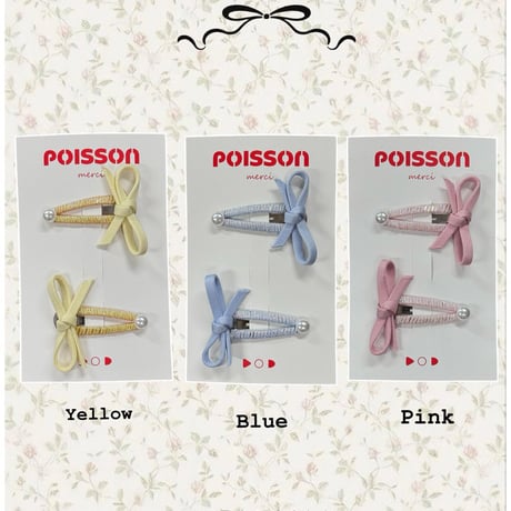 poisson/64. pearl ribbon pin FREE(2P_1SET)