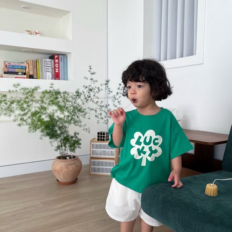 bayvely/14. lucky half t T-shirt XS-XL