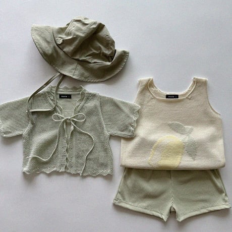 aosta/19. Knit Fruit Vest S(1-2Y)-L(3-5Y)