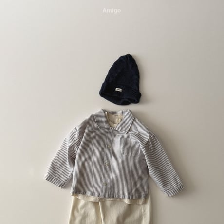 amigo/43. stripe shirt XS-XL