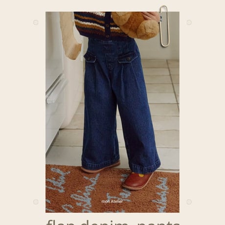 monatelier/3. flap denim pants S-2XL