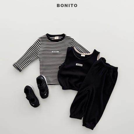 bonito/112. mini waffle vest set 12M-XL