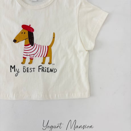 yogurtmansion/54. bonjour T-shirt XS-XL