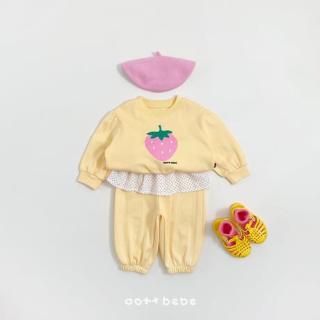 oottbebe/52. strawberry updown set XS(1-2Y)-XL(6-7Y)