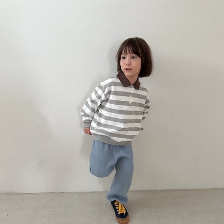 digreen/34. striped collar mtm? S-2XL