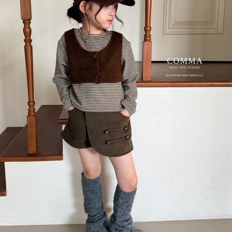 comma/9. button rayerd T-shirt 160-170