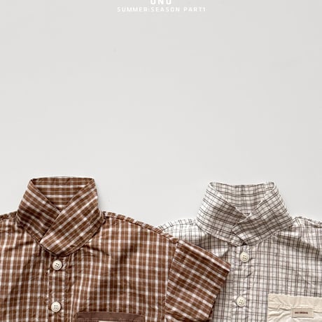 onu/41. summer check shirt XS-XL