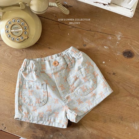 melikey/41. color ribbon half pants XS-XL