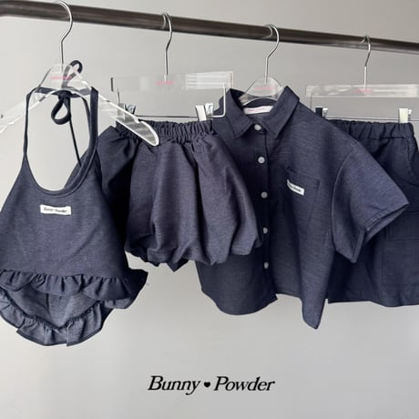 bunnypowder/208. denim holter bustier S-XL