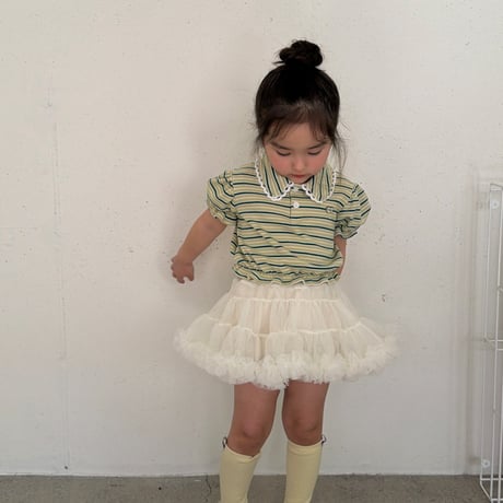 ellymolly/144. Curling collar fril T-shirt 13-15