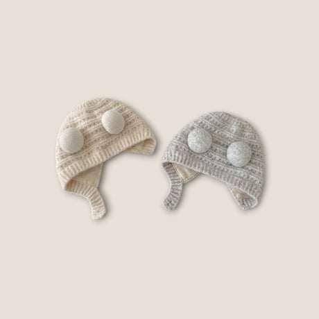 dudie/22. bear knit hat FREE(44CM-48CM)