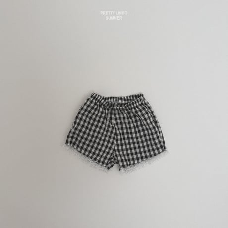 lindo/15. check fril shorts  XS-XL