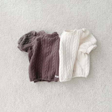 urbanrabbit/36. Cable Quilted Puff Top XS-XL