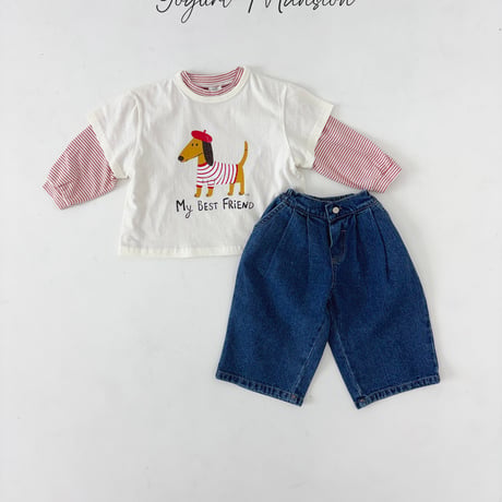 yogurtmansion/54. bonjour T-shirt XS-XL