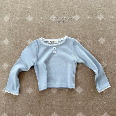 melikey/10. ribbon button T-shirt JS-JM