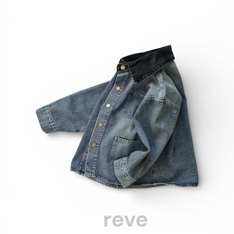reve/3. washing collar denim jacket S-JS