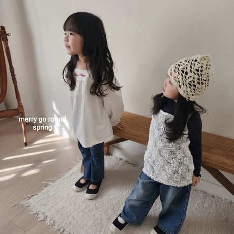 merrygoround/11. ribbon embroidery blouse XS-2XL