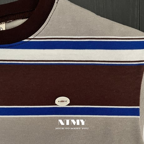 nicetomeetyou/40. border multi T-shirt JS-JL