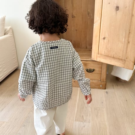 tinyhiker/2. cotton check cardigan XS-XL