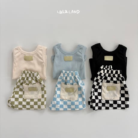 lalaland/4. checker board half pants XS-XL