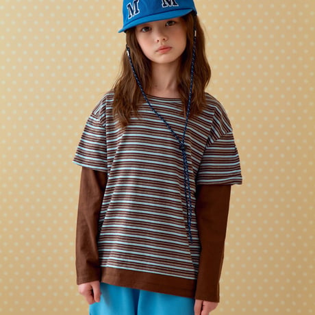 minimal/57. double rayerd T-shirt S-XL